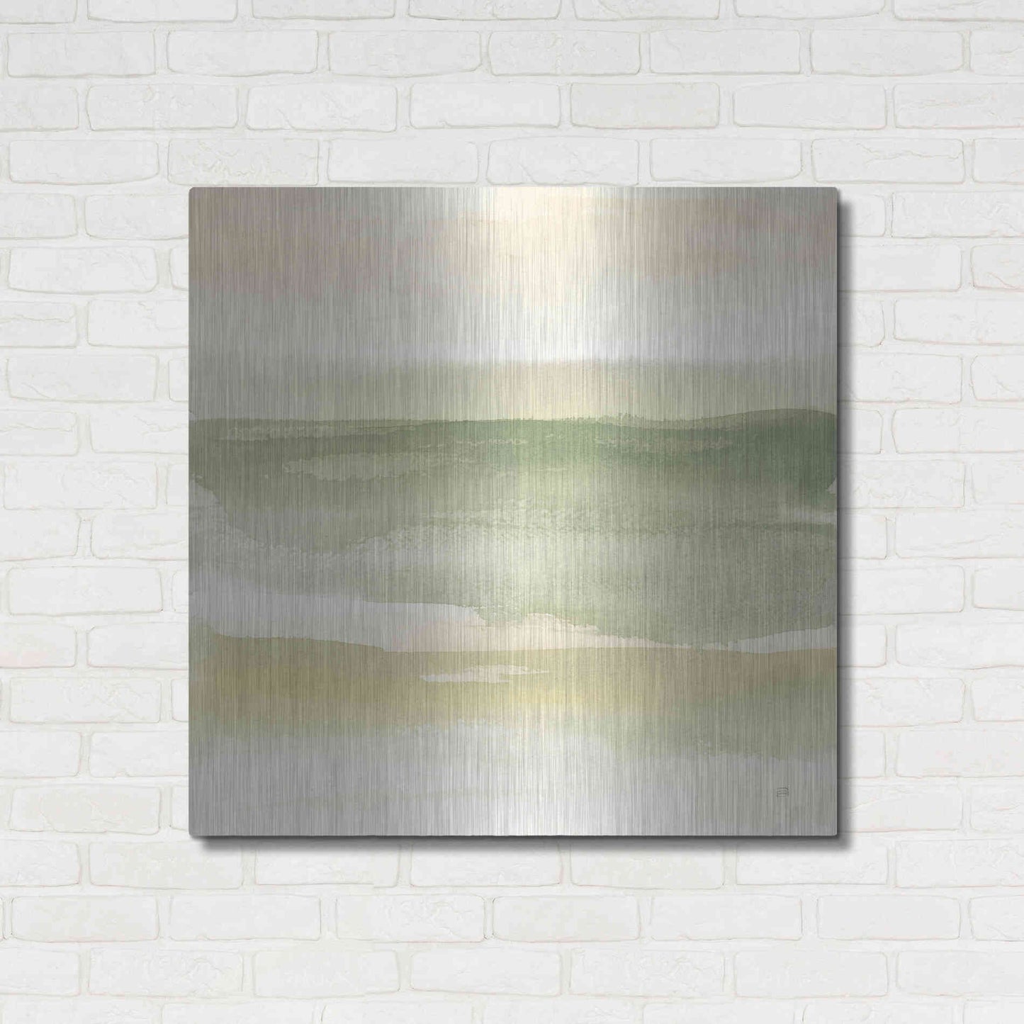 Luxe Metal Art 'Green Water II' by Chris Paschke, Metal Wall Art,36x36