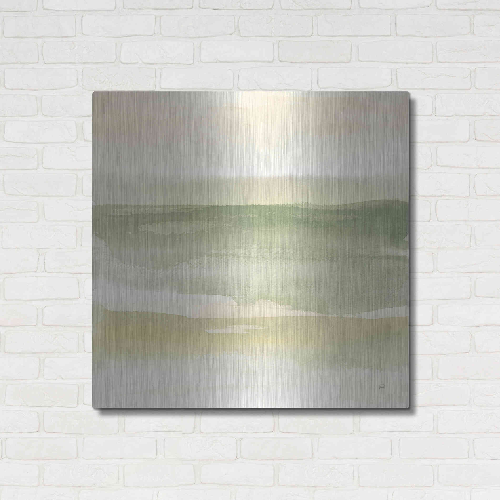 Luxe Metal Art 'Green Water II' by Chris Paschke, Metal Wall Art,36x36