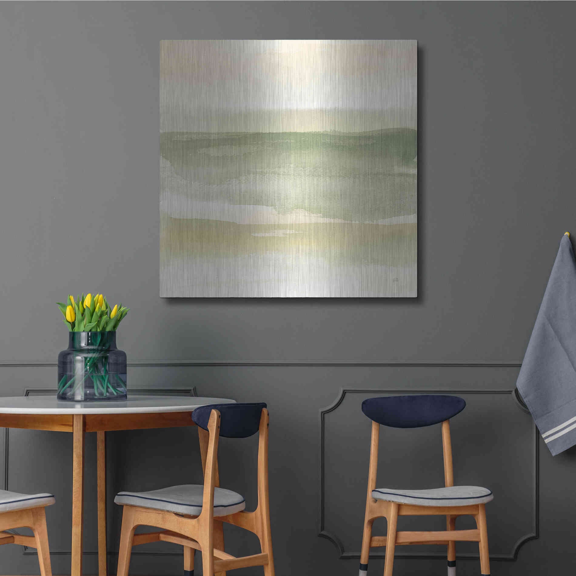 Luxe Metal Art 'Green Water II' by Chris Paschke, Metal Wall Art,36x36