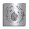 Luxe Metal Art 'Happy to Bee Home II' by Sara Zieve Miller, Metal Wall Art