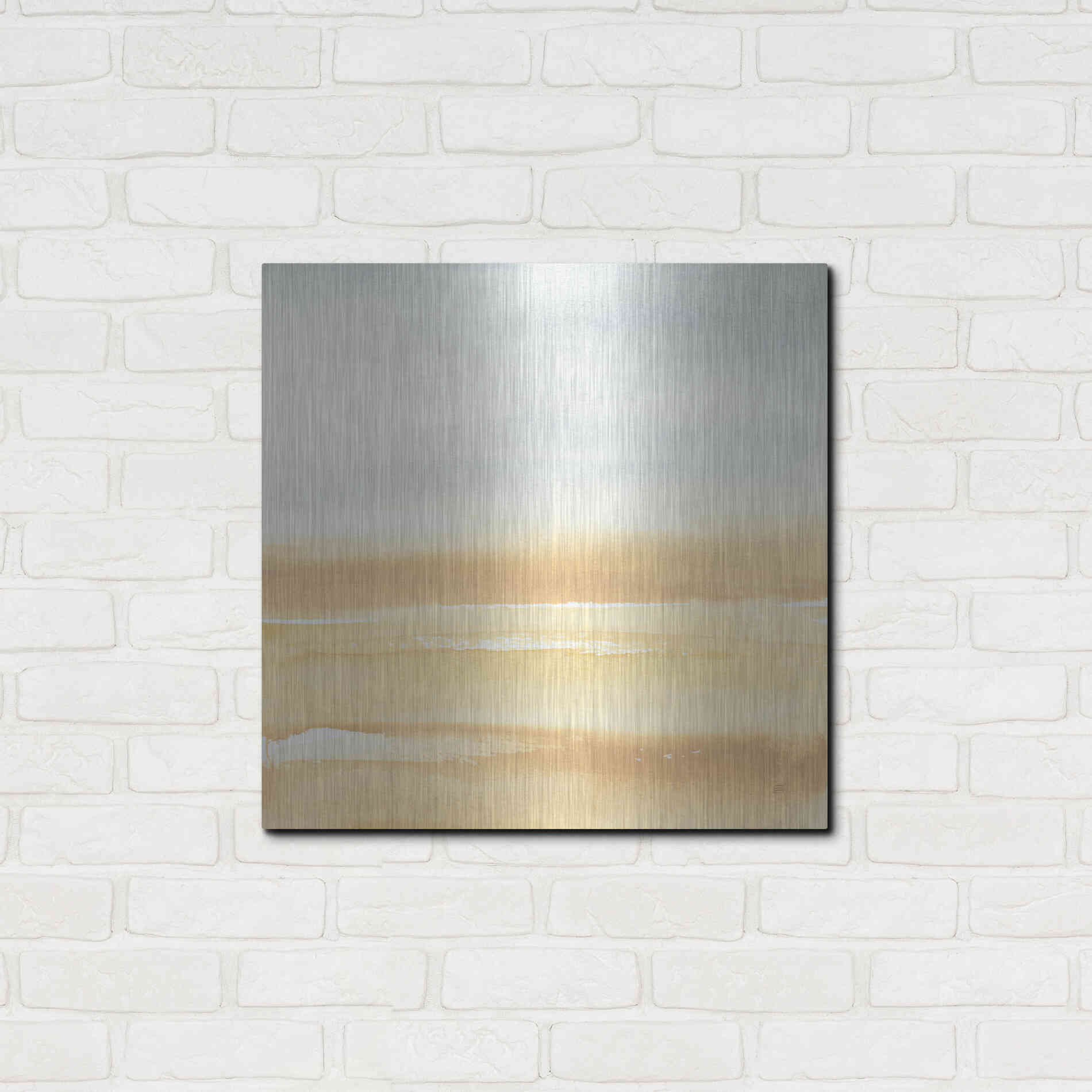 Luxe Metal Art 'Ochre Sands I' by Chris Paschke, Metal Wall Art,24x24