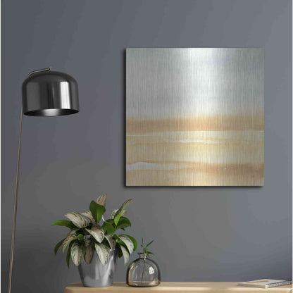 Luxe Metal Art 'Ochre Sands I' by Chris Paschke, Metal Wall Art,24x24