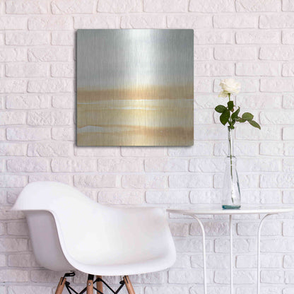 Luxe Metal Art 'Ochre Sands I' by Chris Paschke, Metal Wall Art,24x24