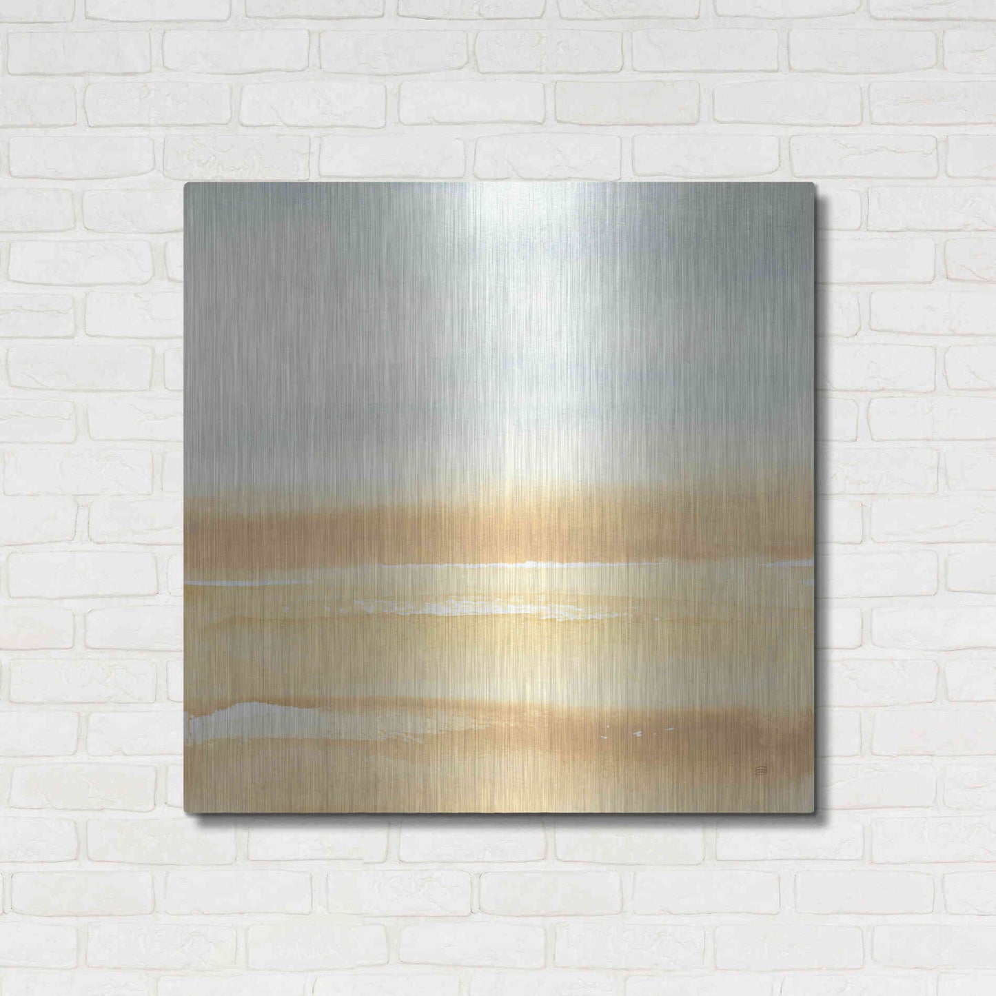 Luxe Metal Art 'Ochre Sands I' by Chris Paschke, Metal Wall Art,36x36