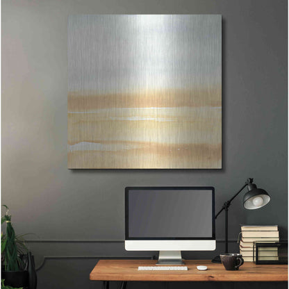 Luxe Metal Art 'Ochre Sands I' by Chris Paschke, Metal Wall Art,36x36