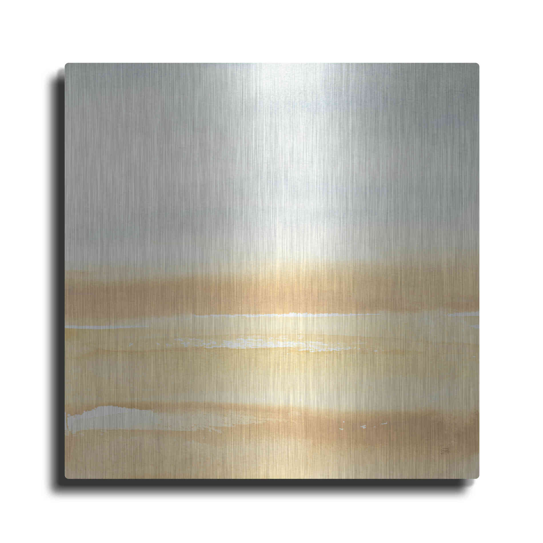 Luxe Metal Art 'Ochre Sands I' by Chris Paschke, Metal Wall Art