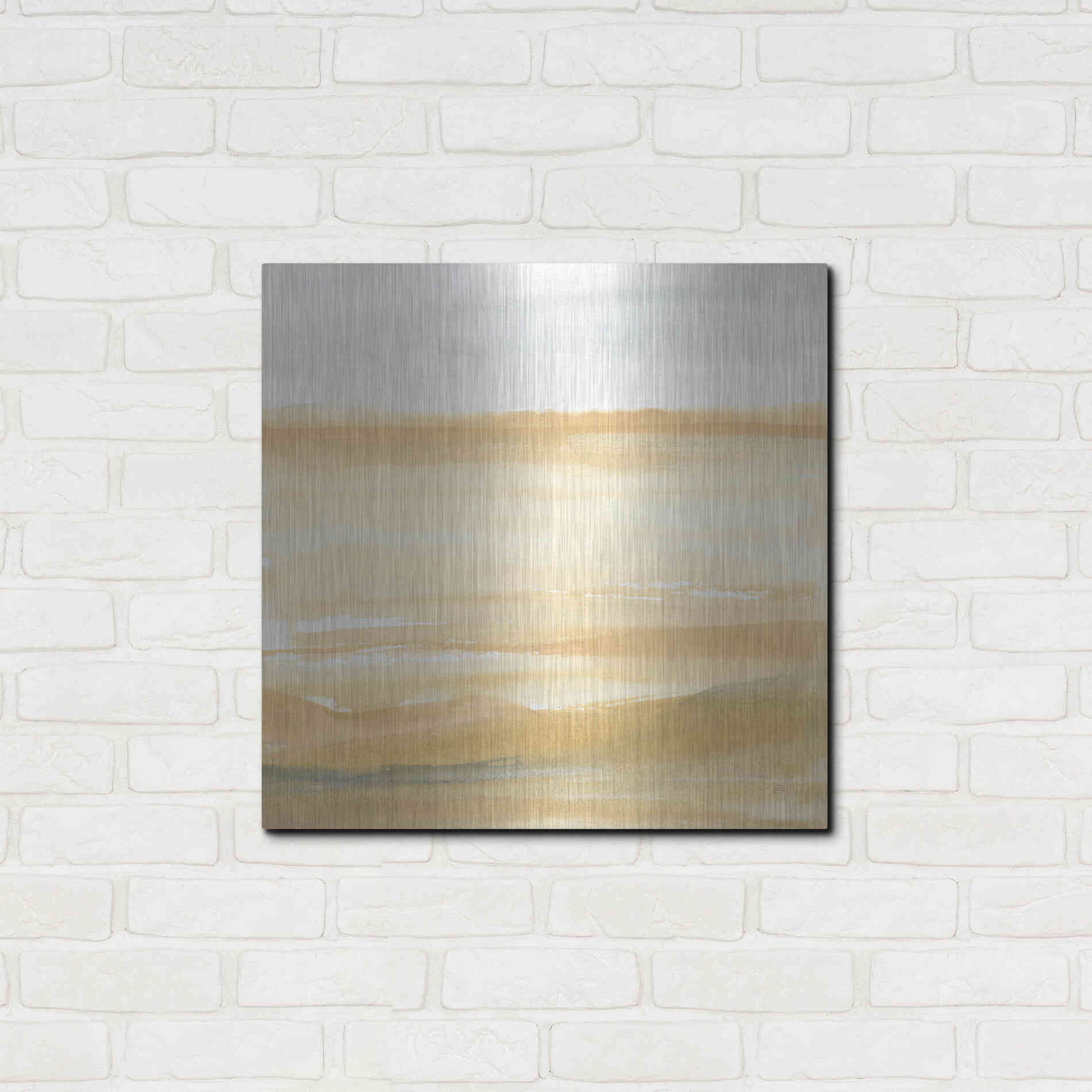 Luxe Metal Art 'Ochre Sands II' by Chris Paschke, Metal Wall Art,24x24