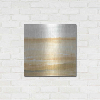 Luxe Metal Art 'Ochre Sands II' by Chris Paschke, Metal Wall Art,24x24