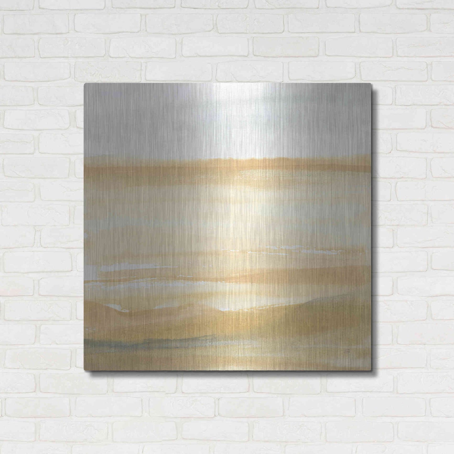 Luxe Metal Art 'Ochre Sands II' by Chris Paschke, Metal Wall Art,36x36