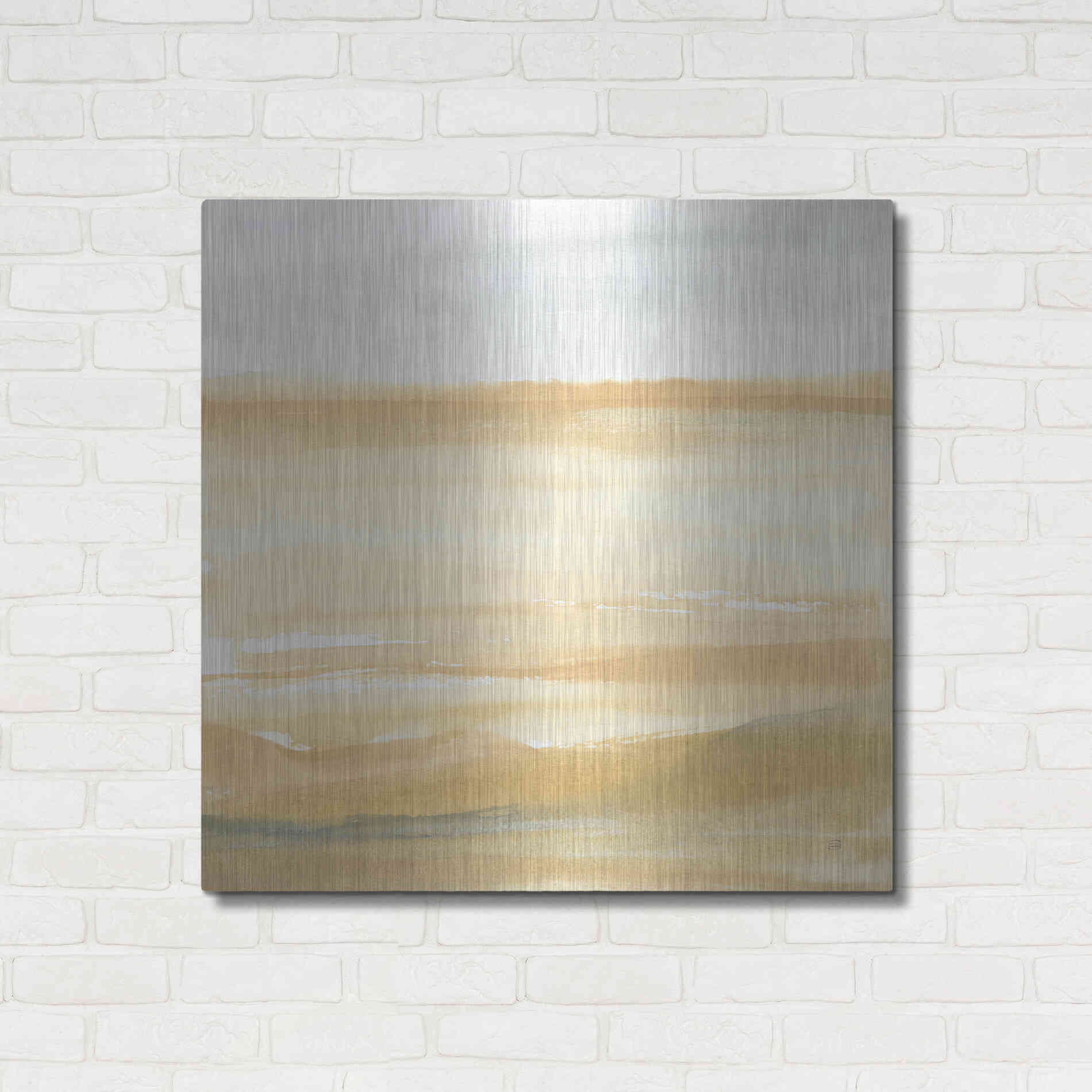 Luxe Metal Art 'Ochre Sands II' by Chris Paschke, Metal Wall Art,36x36