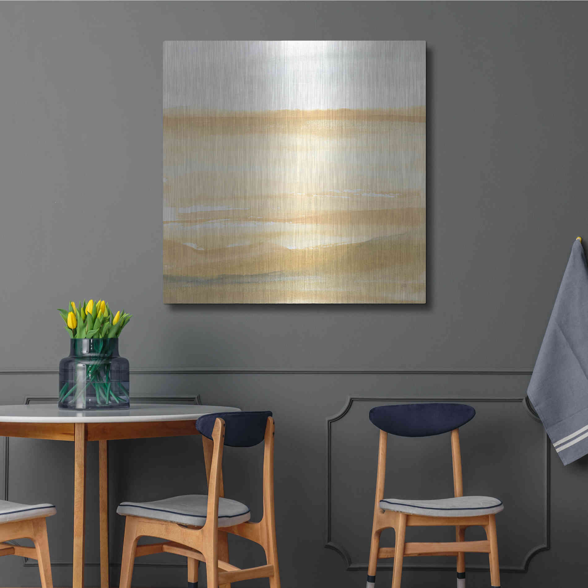 Luxe Metal Art 'Ochre Sands II' by Chris Paschke, Metal Wall Art,36x36