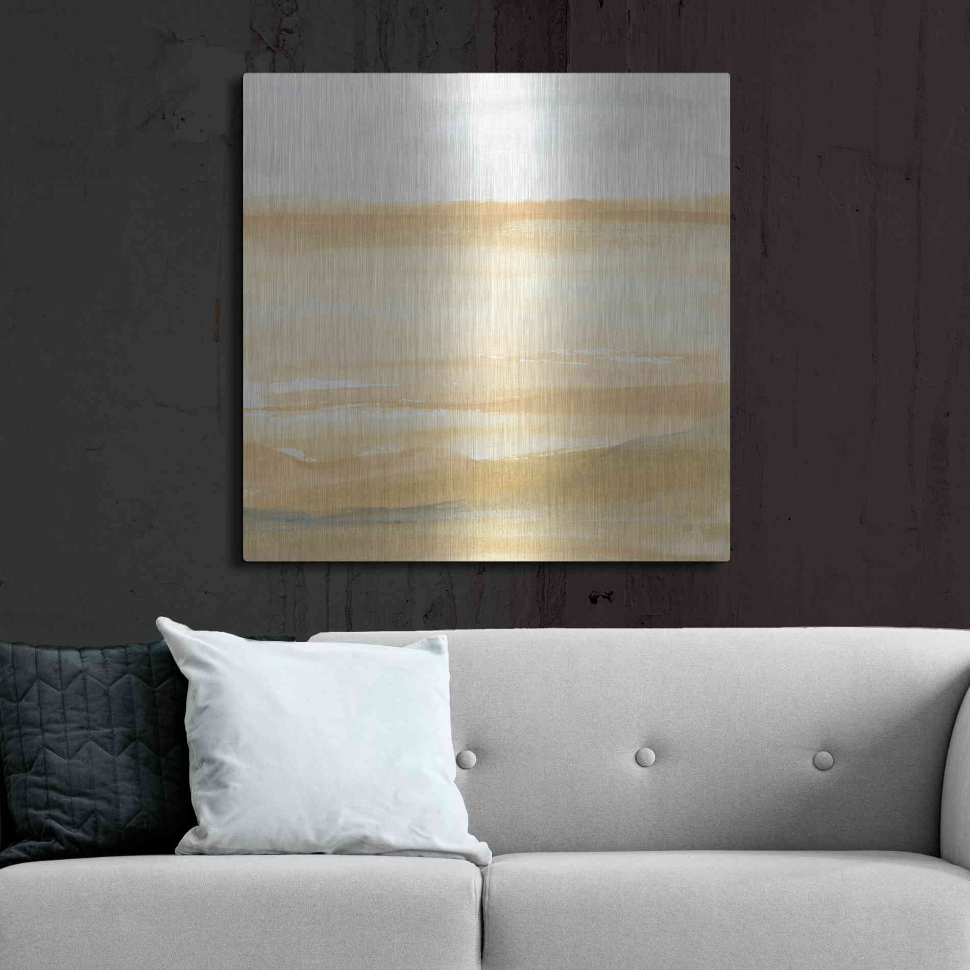 Luxe Metal Art 'Ochre Sands II' by Chris Paschke, Metal Wall Art,36x36
