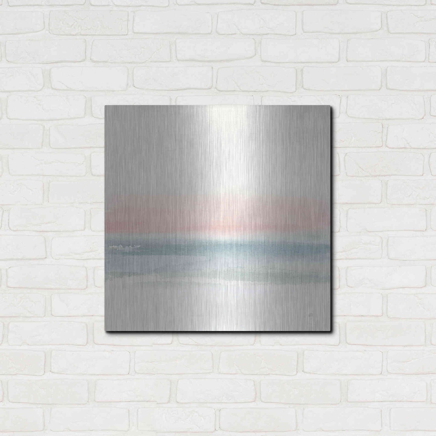 Luxe Metal Art 'Pink Fog I' by Chris Paschke, Metal Wall Art,24x24