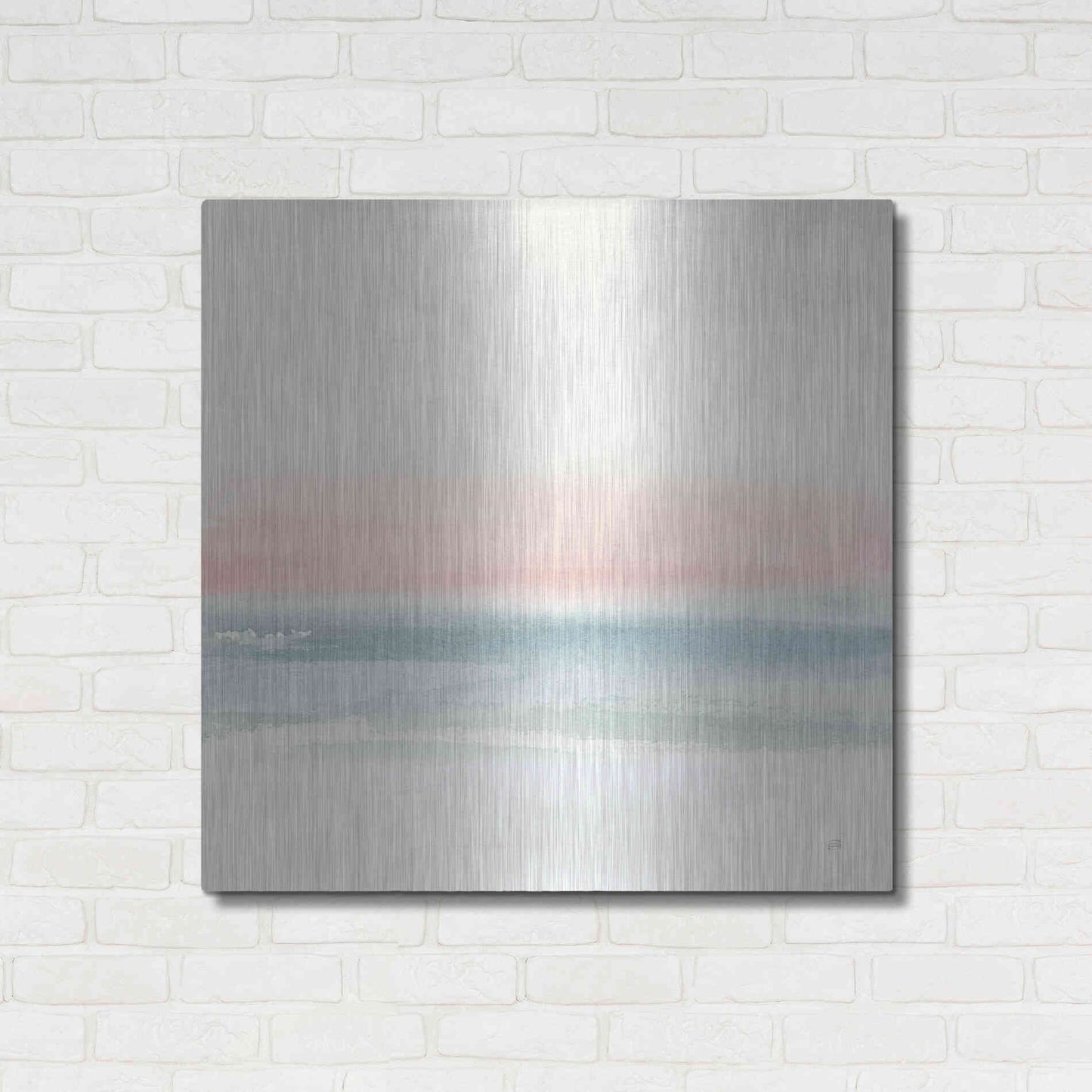 Luxe Metal Art 'Pink Fog I' by Chris Paschke, Metal Wall Art,36x36