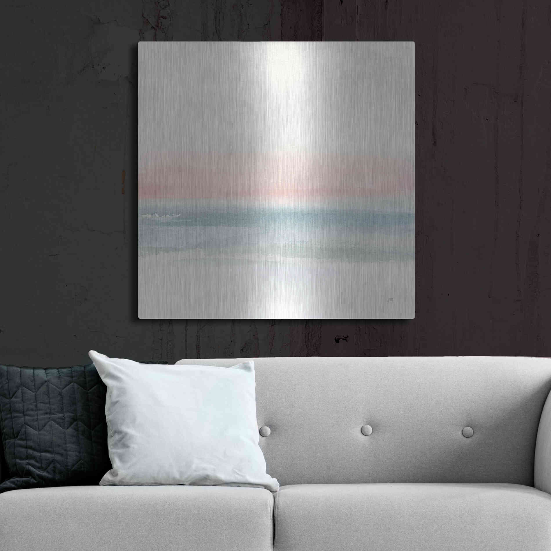 Luxe Metal Art 'Pink Fog I' by Chris Paschke, Metal Wall Art,36x36