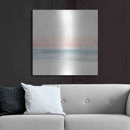 Luxe Metal Art 'Pink Fog I' by Chris Paschke, Metal Wall Art,36x36