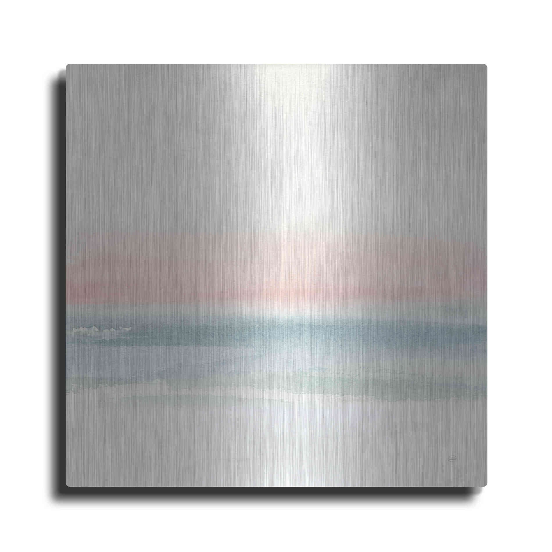 Luxe Metal Art 'Pink Fog I' by Chris Paschke, Metal Wall Art