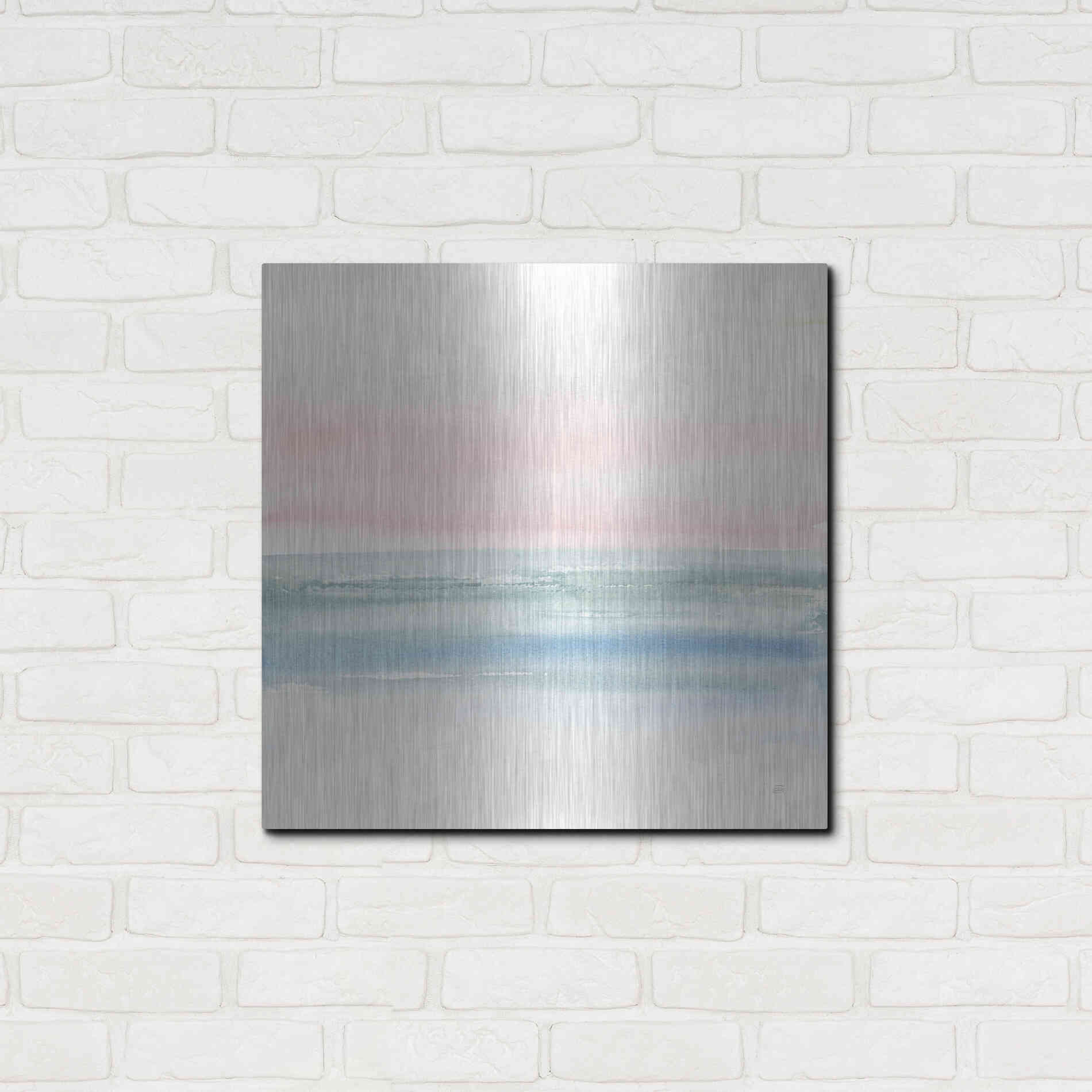 Luxe Metal Art 'Pink Fog II' by Chris Paschke, Metal Wall Art,24x24