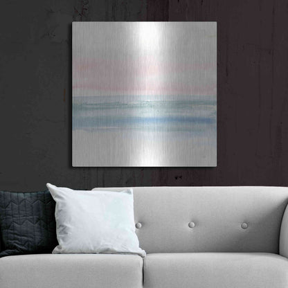 Luxe Metal Art 'Pink Fog II' by Chris Paschke, Metal Wall Art,36x36