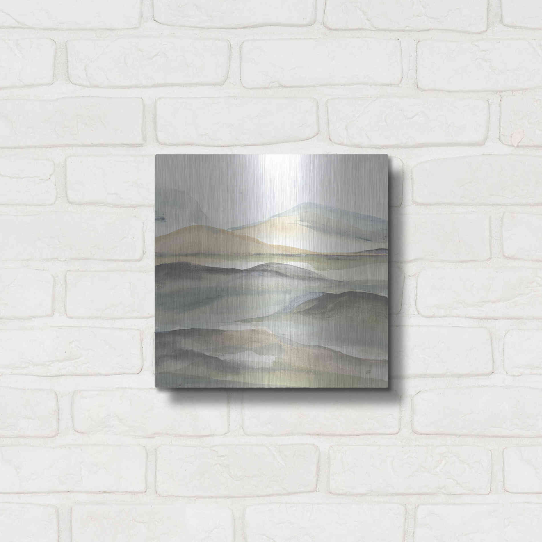Luxe Metal Art 'Valleyscape I' by Chris Paschke, Metal Wall Art,12x12