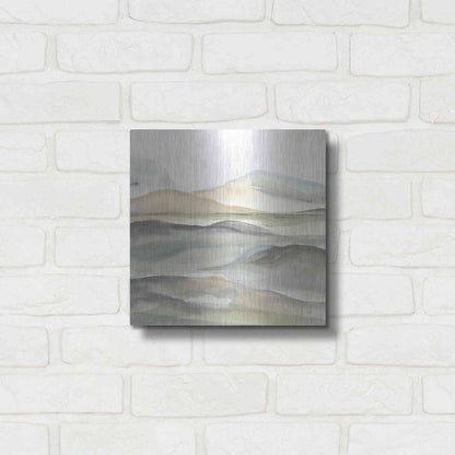 Luxe Metal Art 'Valleyscape I' by Chris Paschke, Metal Wall Art,12x12