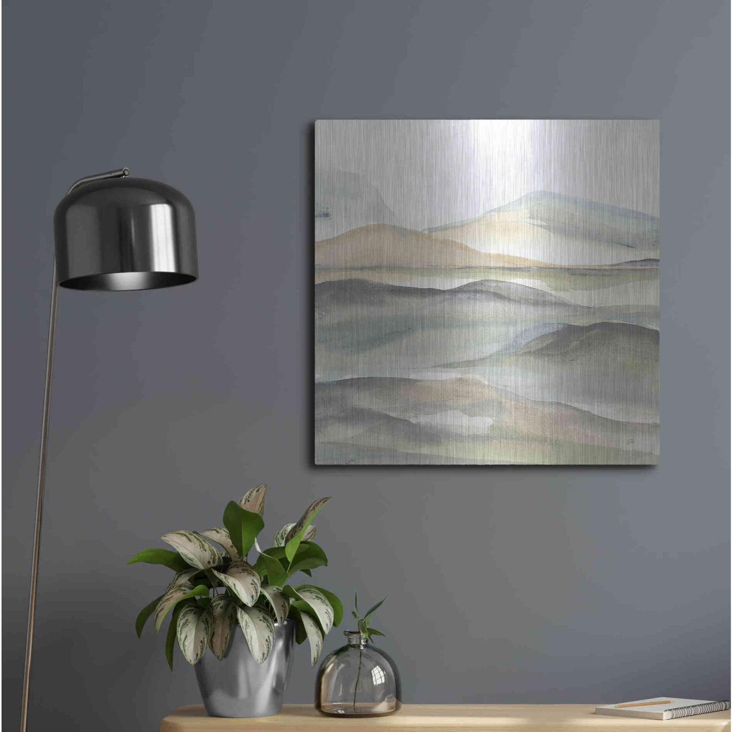 Luxe Metal Art 'Valleyscape I' by Chris Paschke, Metal Wall Art,24x24