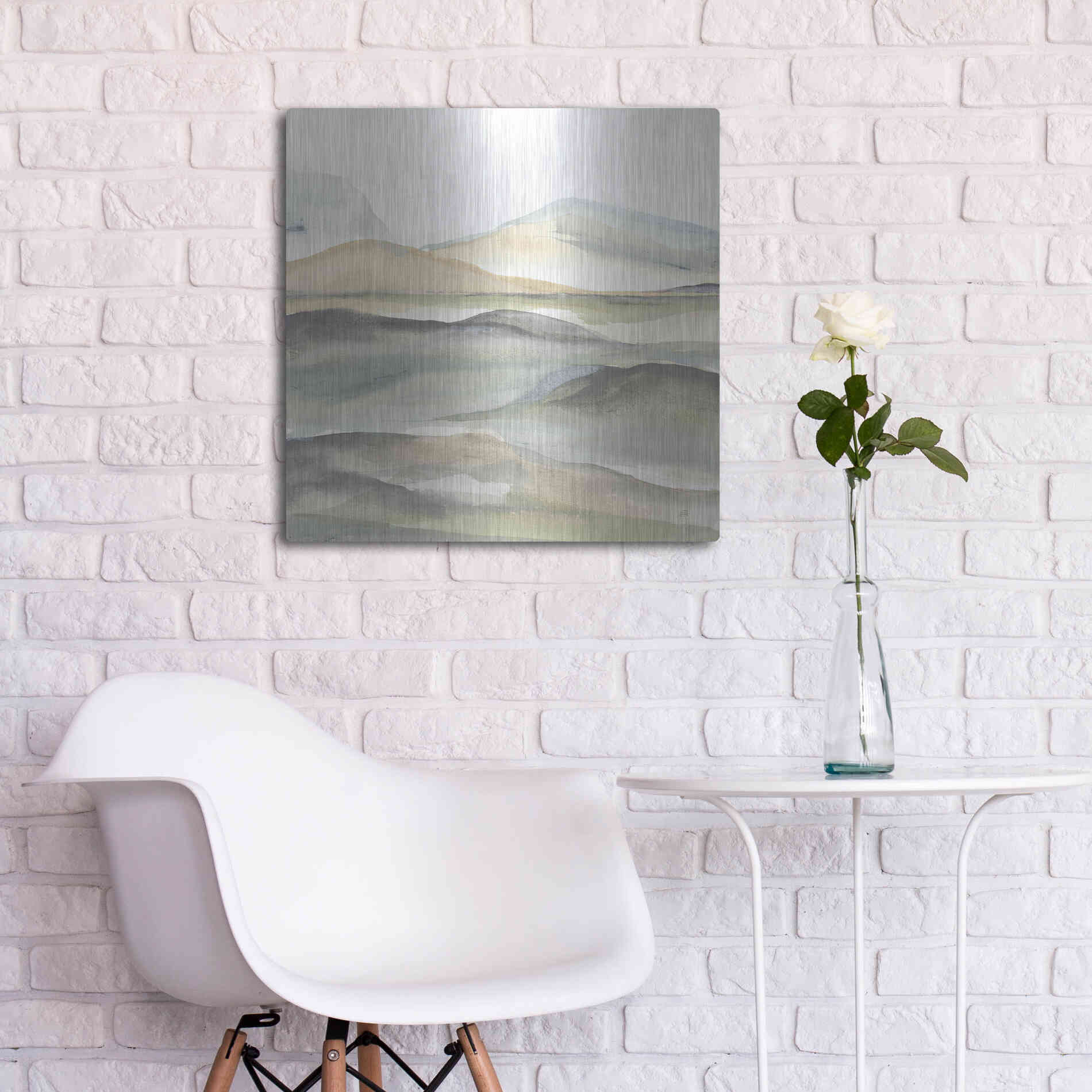 Luxe Metal Art 'Valleyscape I' by Chris Paschke, Metal Wall Art,24x24