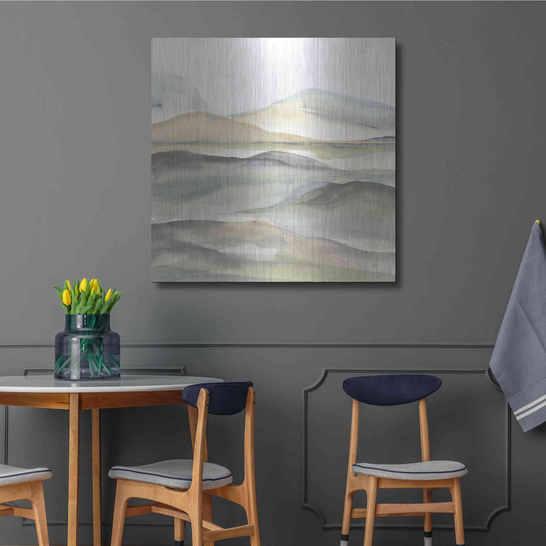 Luxe Metal Art 'Valleyscape I' by Chris Paschke, Metal Wall Art,36x36