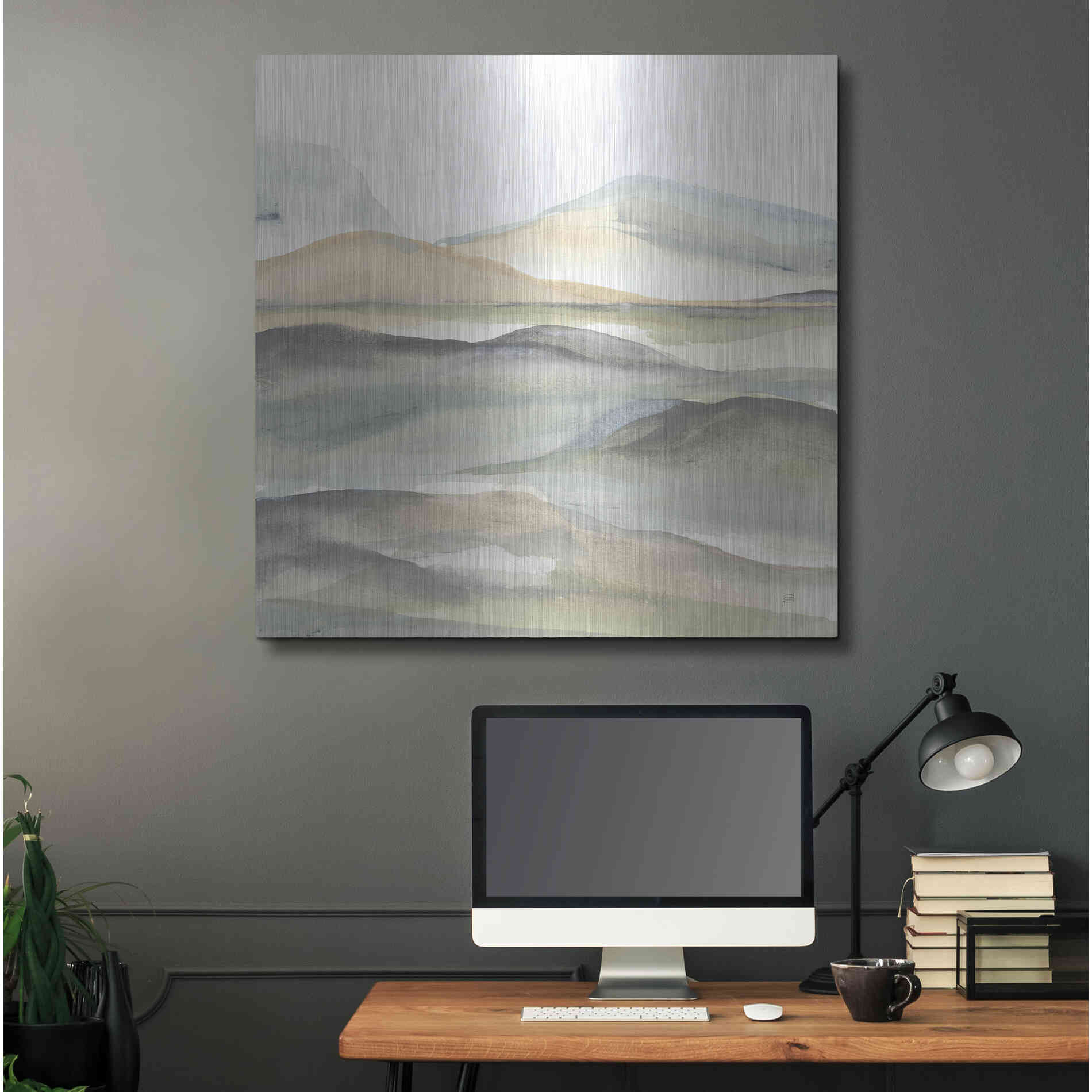 Luxe Metal Art 'Valleyscape I' by Chris Paschke, Metal Wall Art,36x36