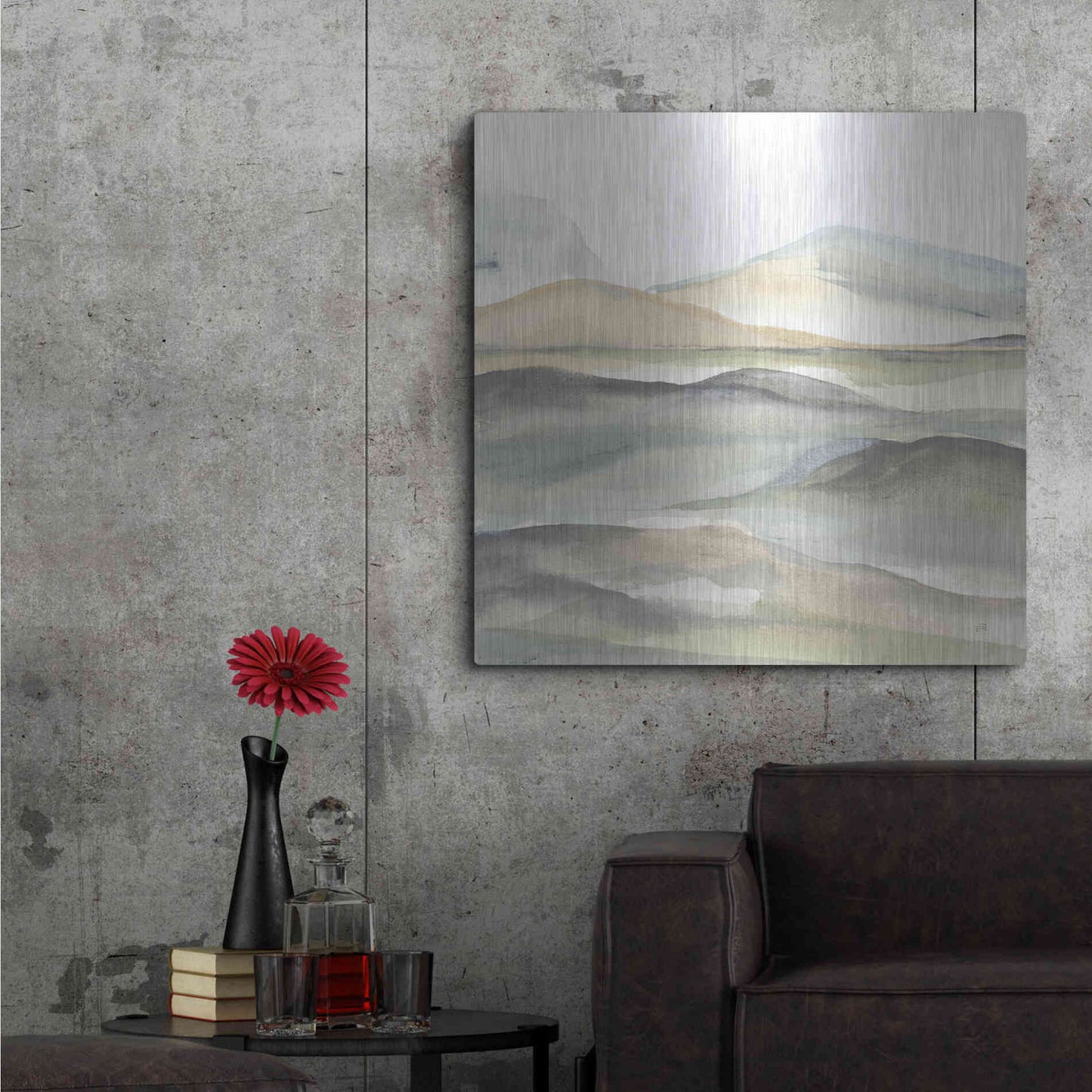 Luxe Metal Art 'Valleyscape I' by Chris Paschke, Metal Wall Art,36x36