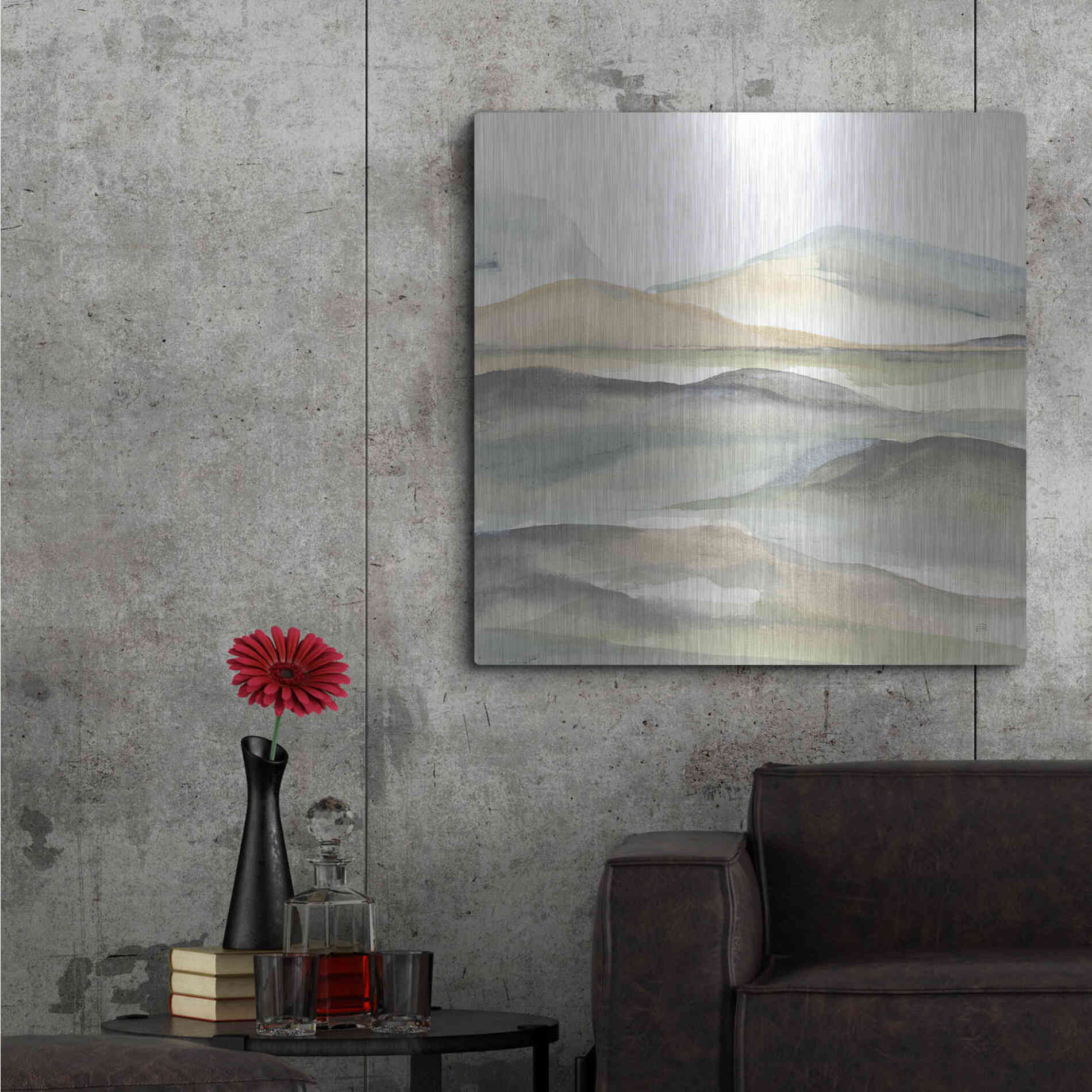 Luxe Metal Art 'Valleyscape I' by Chris Paschke, Metal Wall Art,36x36