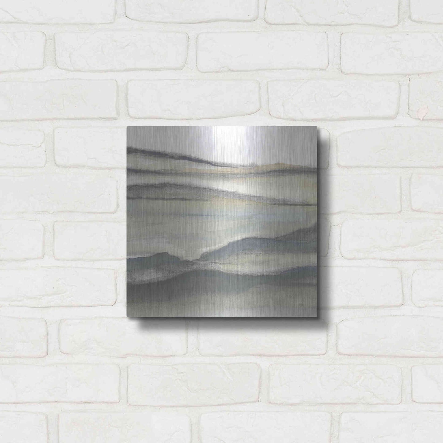 Luxe Metal Art 'Valleyscape II' by Chris Paschke, Metal Wall Art,12x12