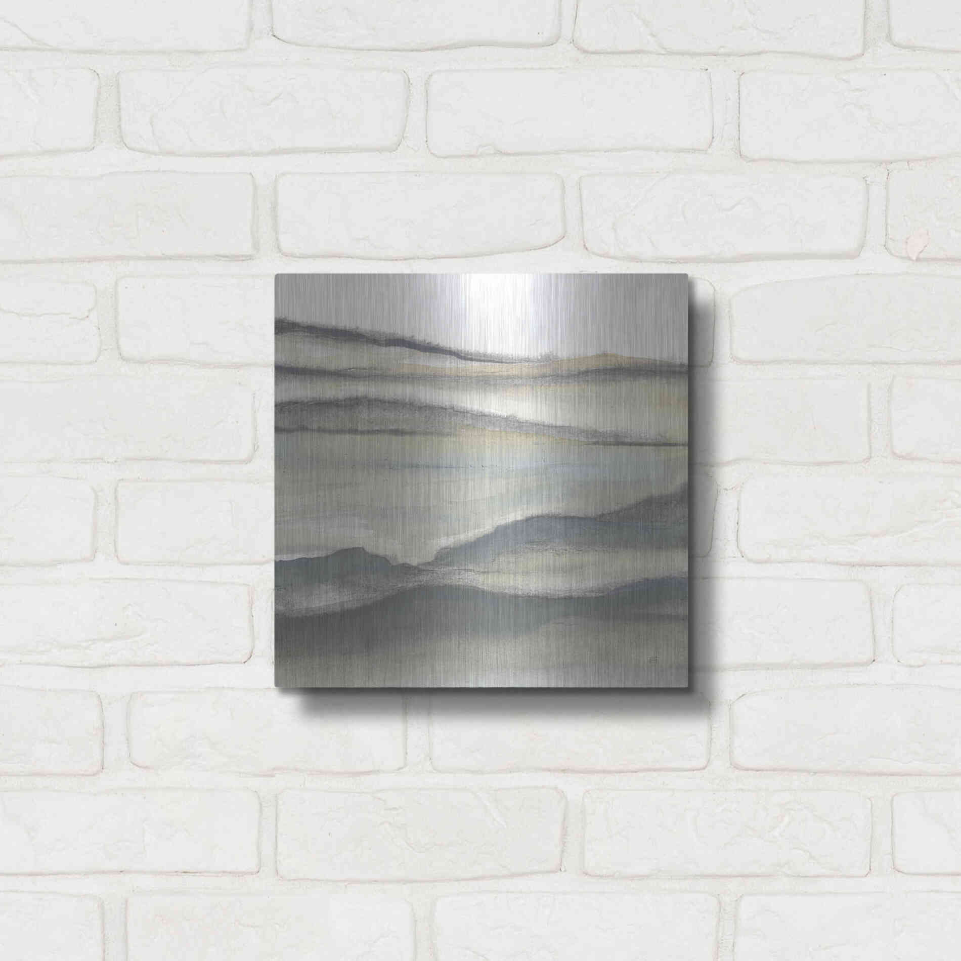 Luxe Metal Art 'Valleyscape II' by Chris Paschke, Metal Wall Art,12x12