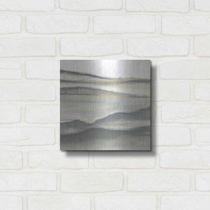 Luxe Metal Art 'Valleyscape II' by Chris Paschke, Metal Wall Art,12x12