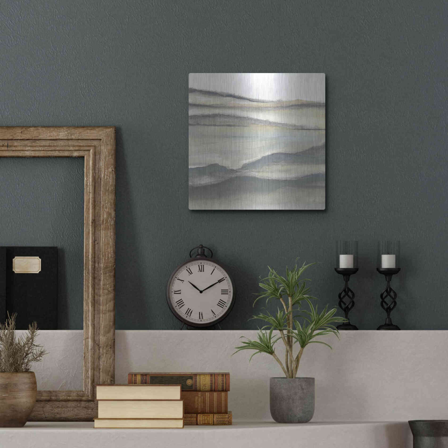 Luxe Metal Art 'Valleyscape II' by Chris Paschke, Metal Wall Art,12x12