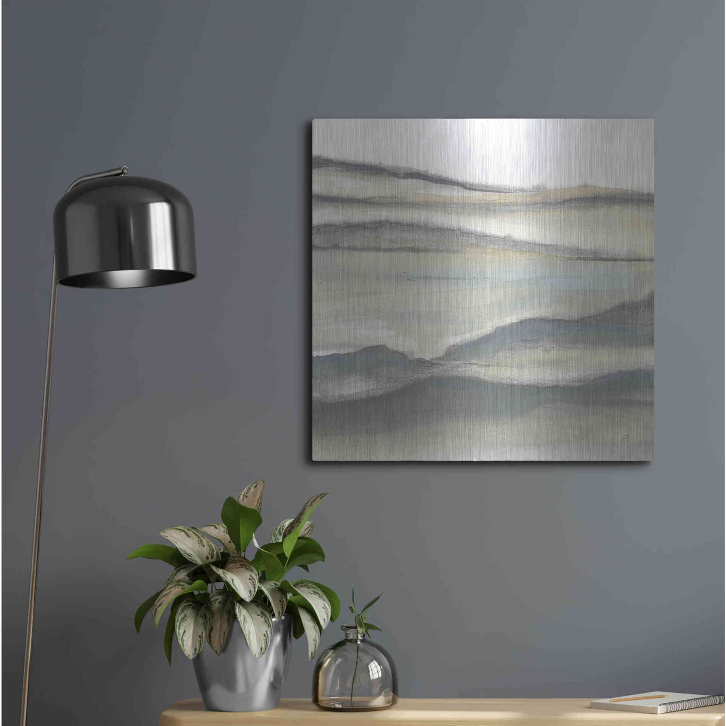 Luxe Metal Art 'Valleyscape II' by Chris Paschke, Metal Wall Art,24x24