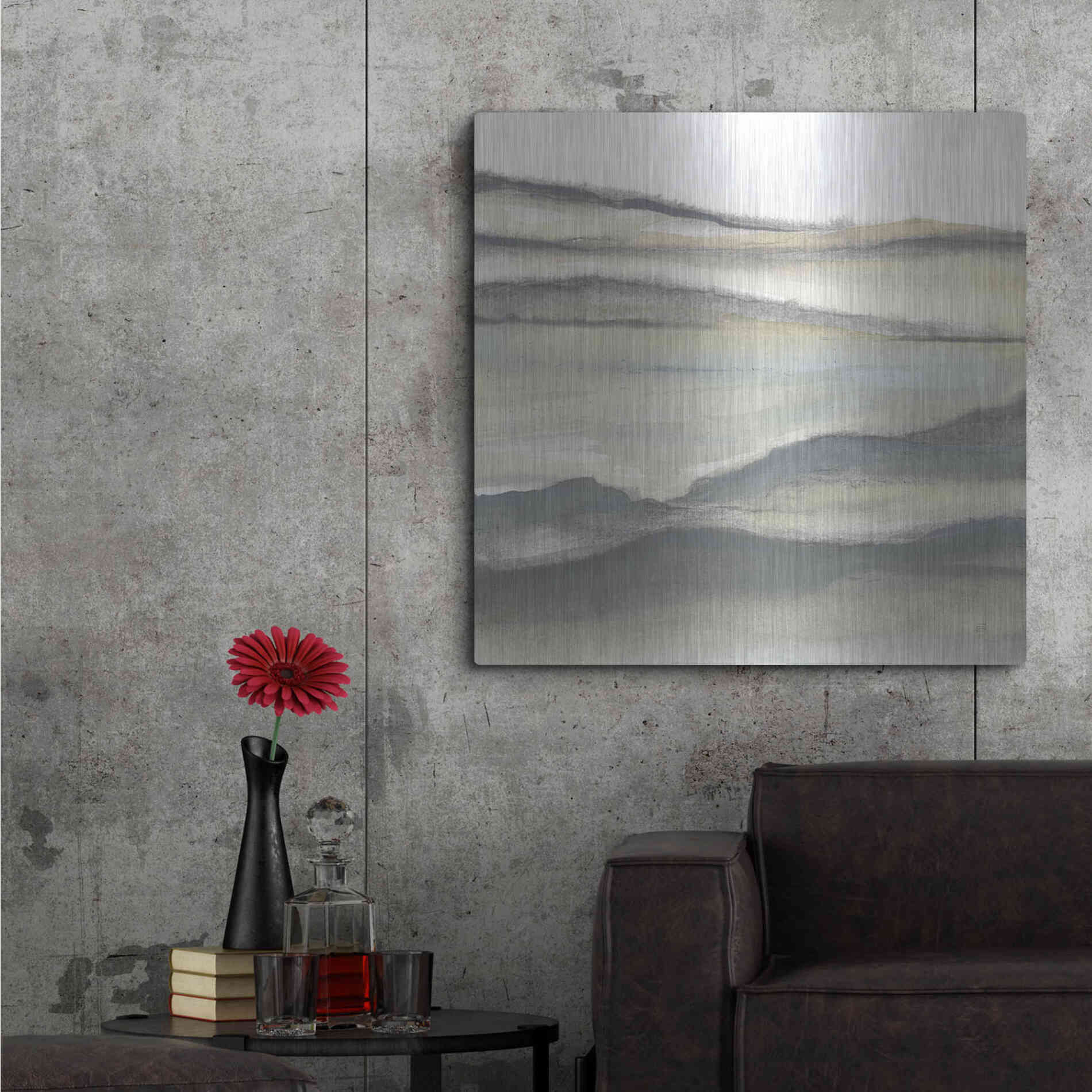 Luxe Metal Art 'Valleyscape II' by Chris Paschke, Metal Wall Art,36x36