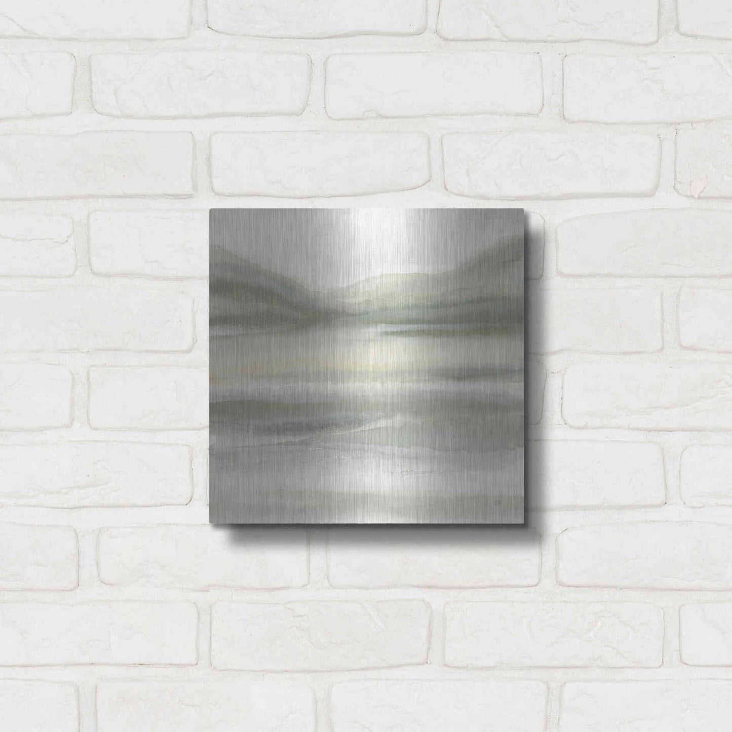 Luxe Metal Art 'Valleyscape IV' by Chris Paschke, Metal Wall Art,12x12