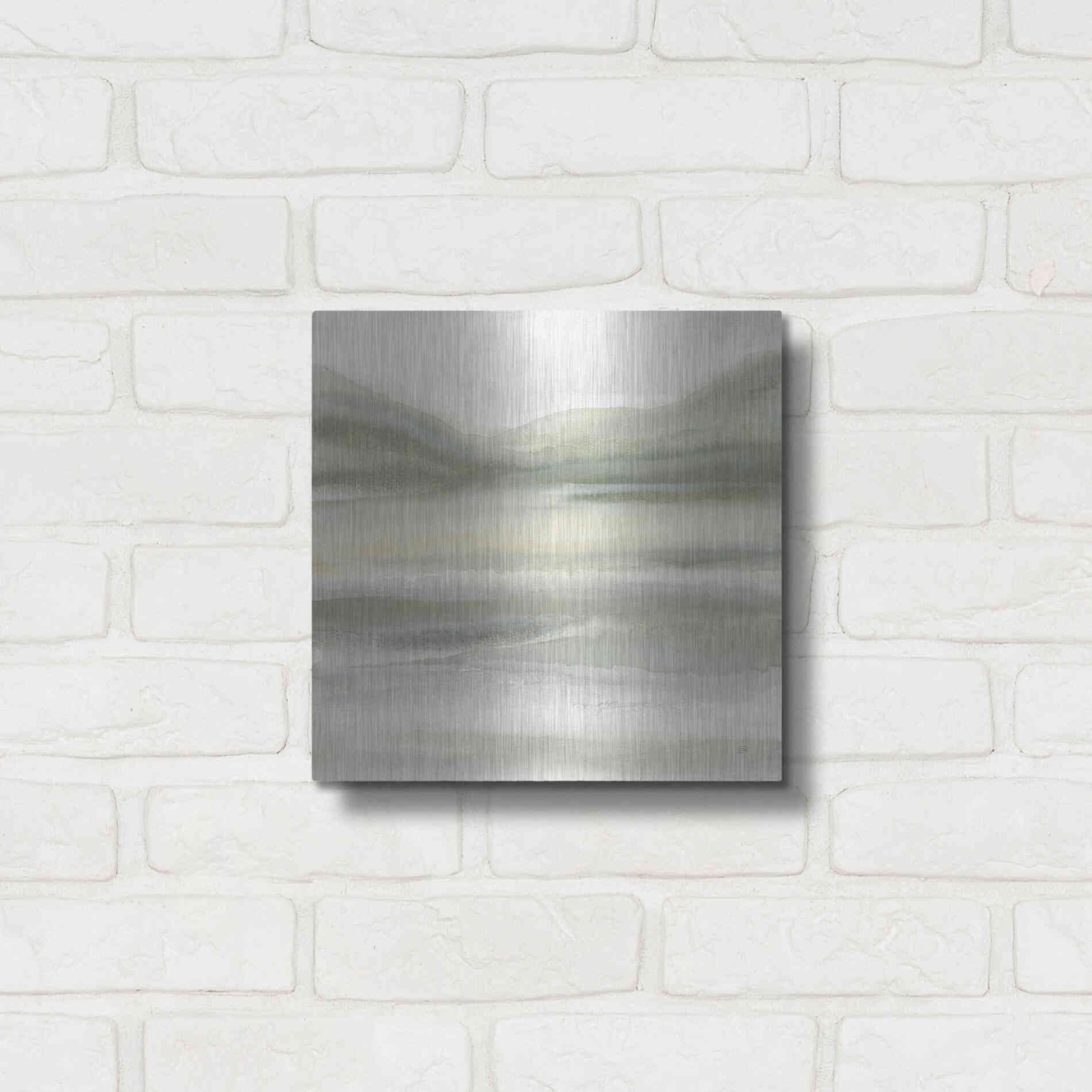 Luxe Metal Art 'Valleyscape IV' by Chris Paschke, Metal Wall Art,12x12