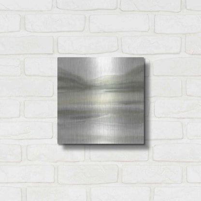 Luxe Metal Art 'Valleyscape IV' by Chris Paschke, Metal Wall Art,12x12