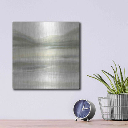 Luxe Metal Art 'Valleyscape IV' by Chris Paschke, Metal Wall Art,12x12