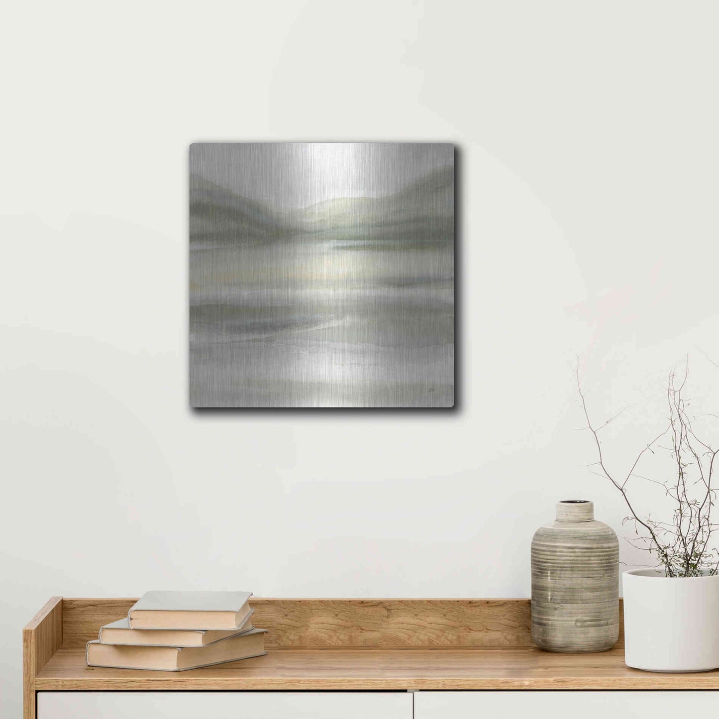 Luxe Metal Art 'Valleyscape IV' by Chris Paschke, Metal Wall Art,12x12
