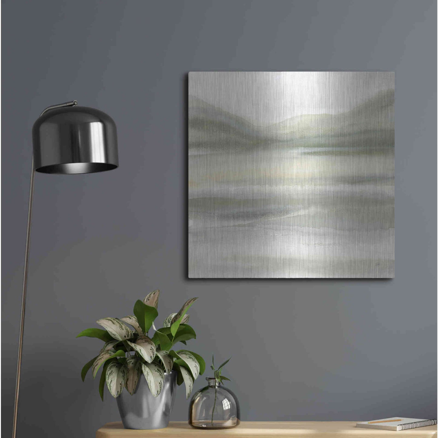 Luxe Metal Art 'Valleyscape IV' by Chris Paschke, Metal Wall Art,24x24