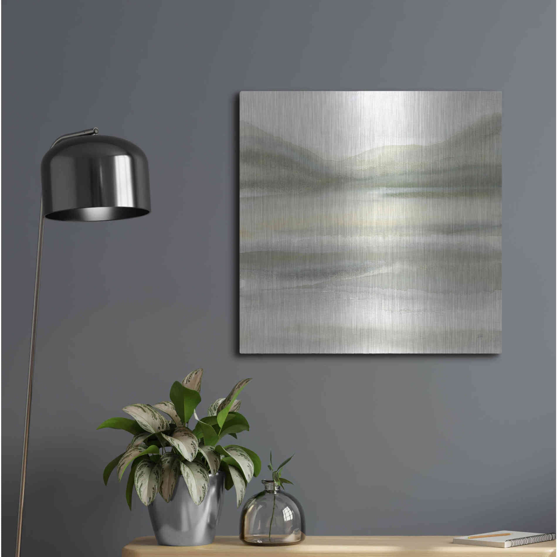 Luxe Metal Art 'Valleyscape IV' by Chris Paschke, Metal Wall Art,24x24