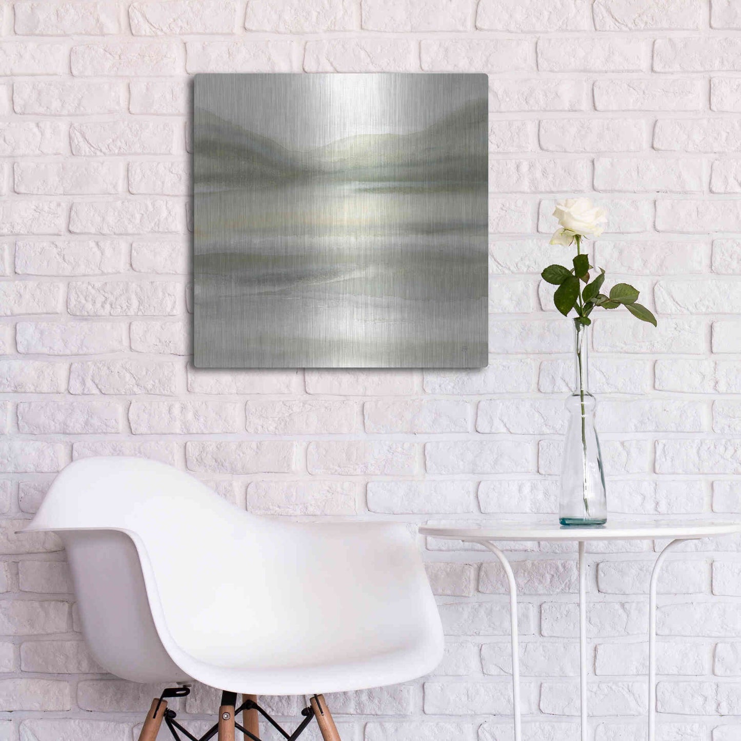 Luxe Metal Art 'Valleyscape IV' by Chris Paschke, Metal Wall Art,24x24