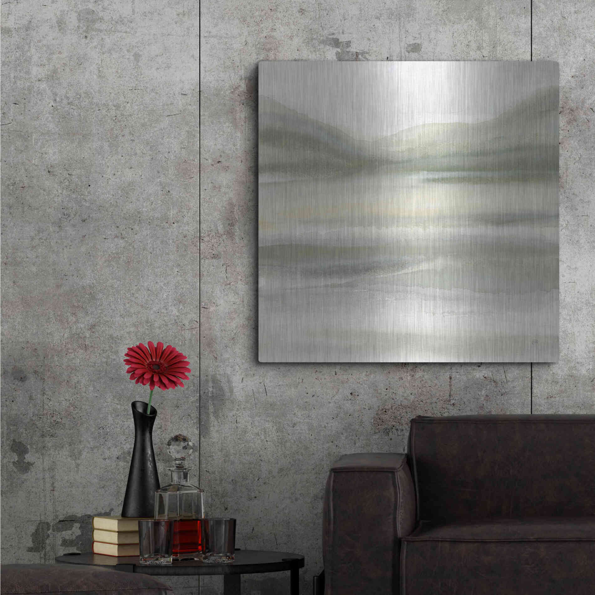 Luxe Metal Art 'Valleyscape IV' by Chris Paschke, Metal Wall Art,36x36