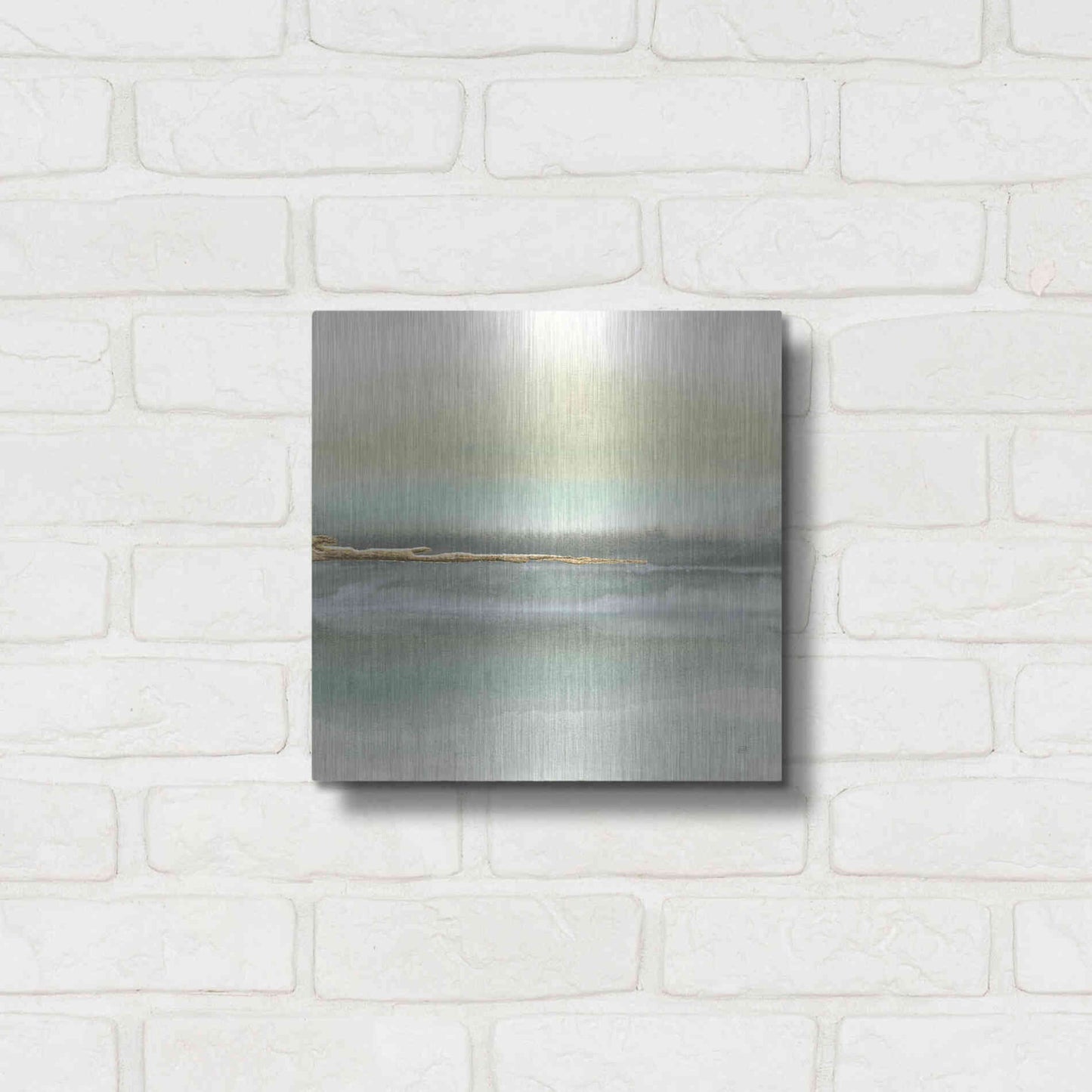 Luxe Metal Art 'Gold Earth II' by Chris Paschke, Metal Wall Art,12x12