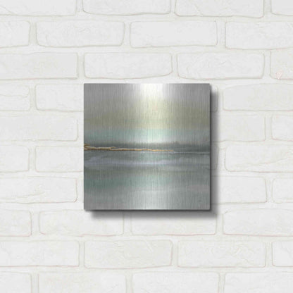 Luxe Metal Art 'Gold Earth II' by Chris Paschke, Metal Wall Art,12x12