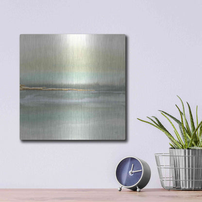 Luxe Metal Art 'Gold Earth II' by Chris Paschke, Metal Wall Art,12x12