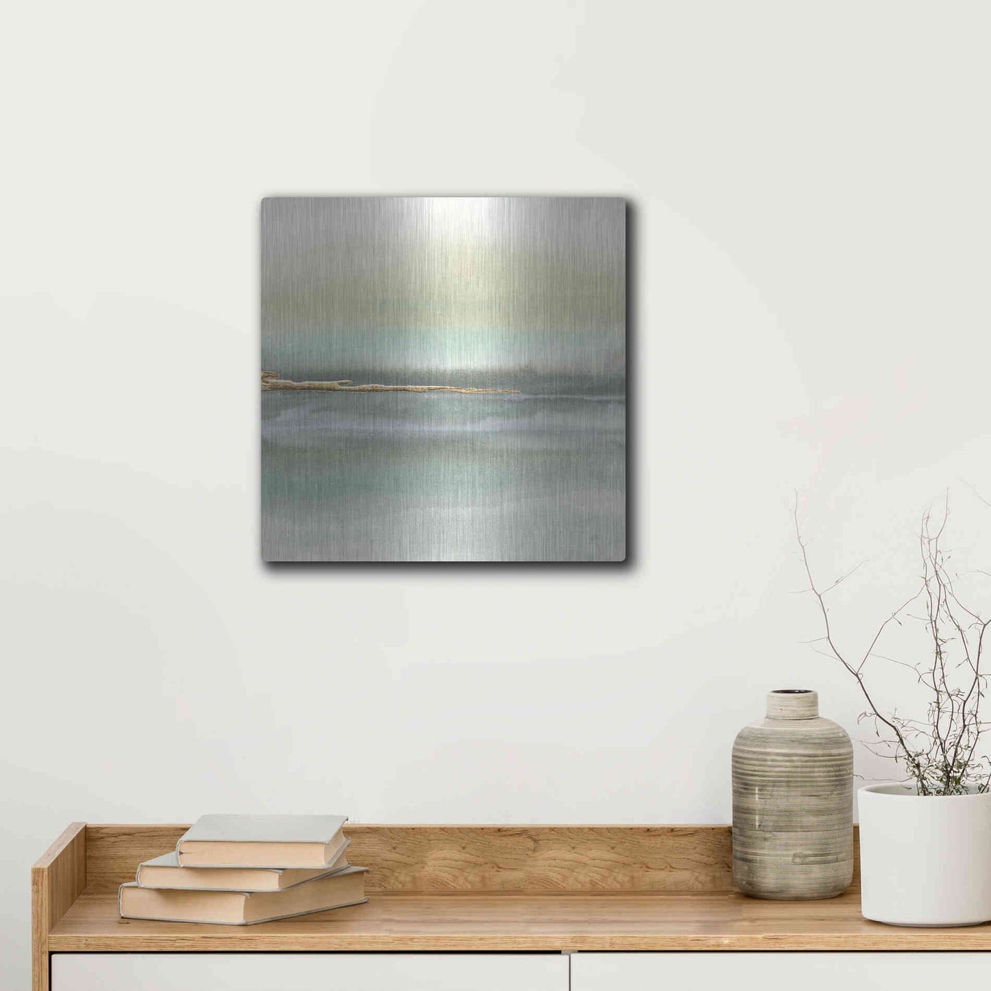 Luxe Metal Art 'Gold Earth II' by Chris Paschke, Metal Wall Art,12x12